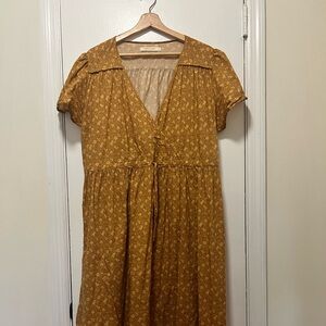 Christy Dawn Mustard Floral Maxi Dress